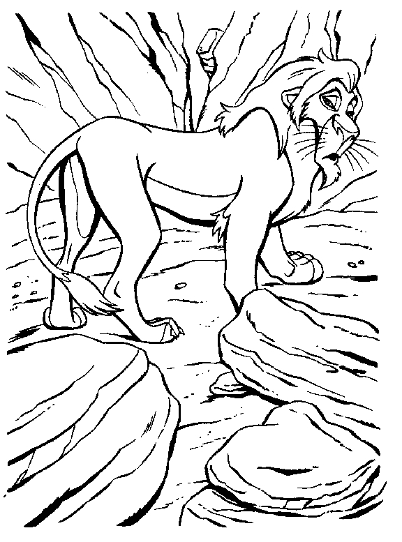 Le roi lion et son ami dans la savane africaine
