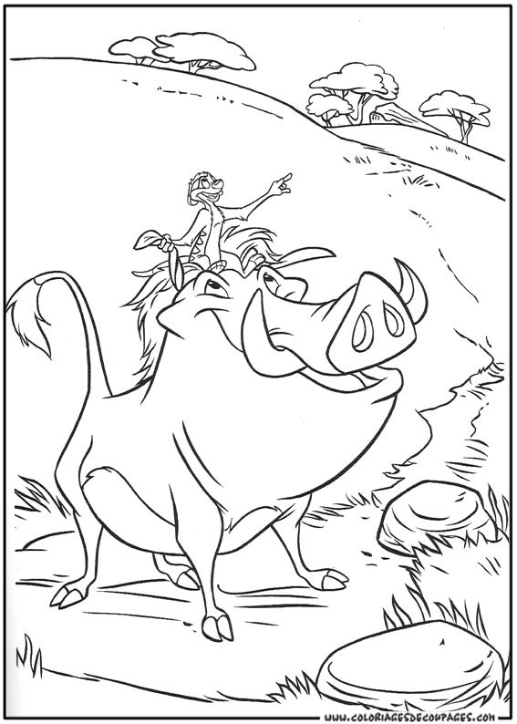 Simba et Nala se reposent sous un arbre dans la savane