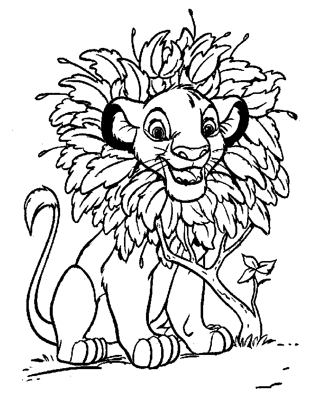 Simba et Nala sous un soleil radieux dans la savane