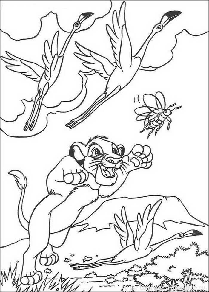 Scène emblématique du Roi Lion avec Simba et son environnement naturel