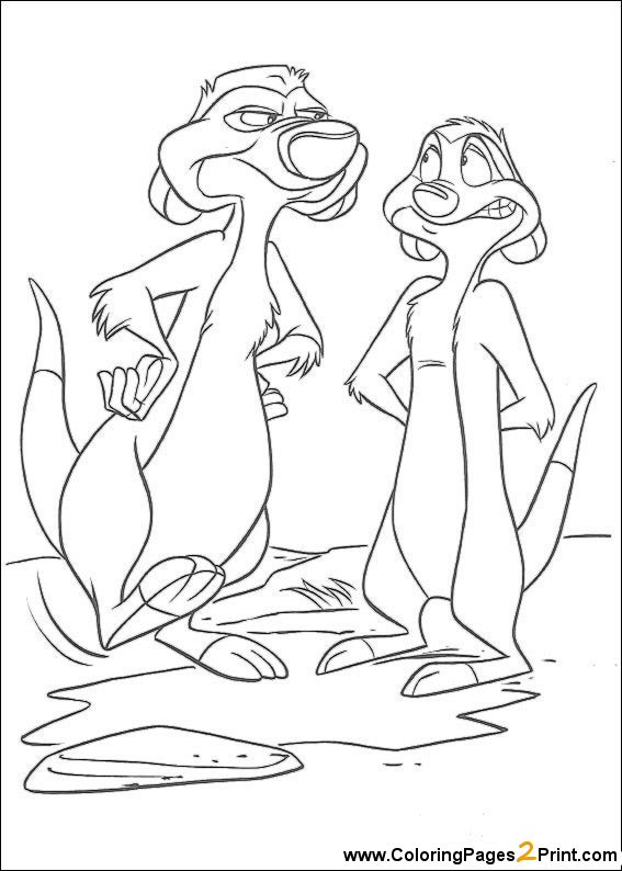 Coloriage du lion et du singe dans la savane