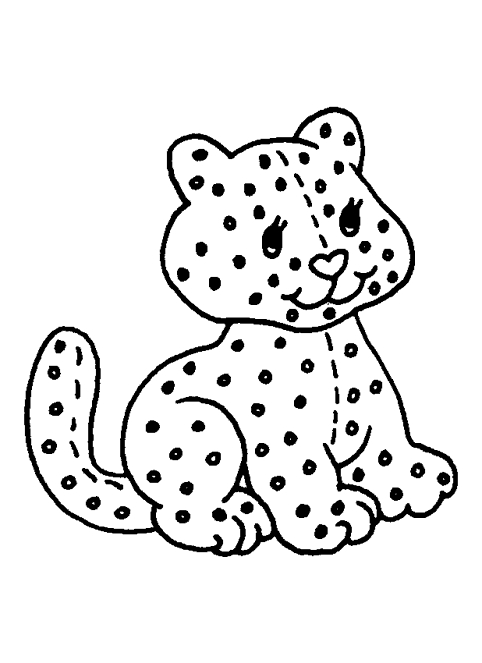 Le coloriage d’un léopard dans un décor naturel