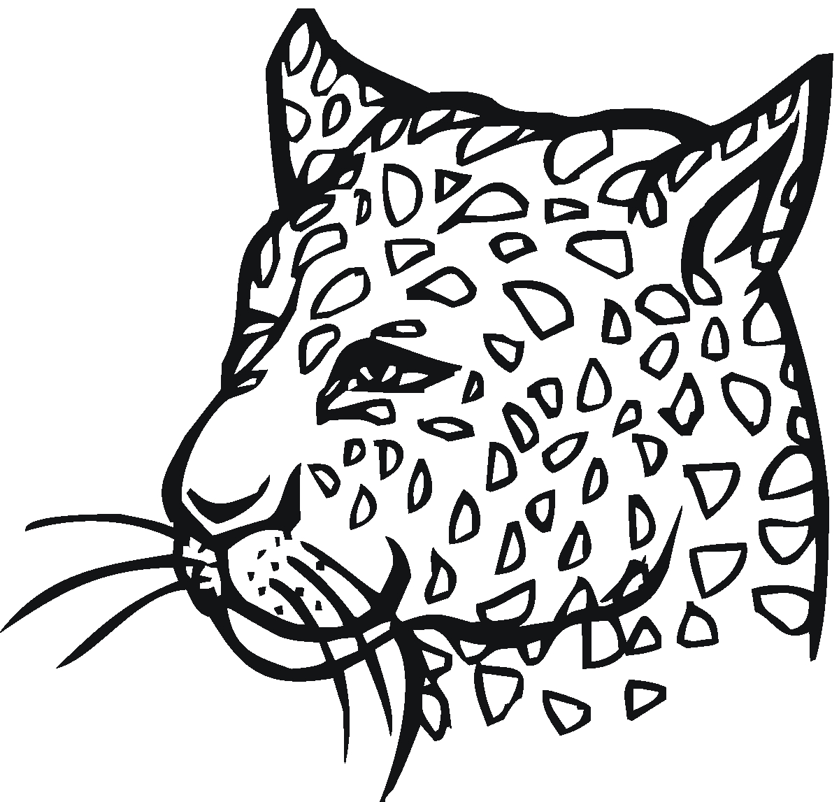 Coloriage d'un léopard en pleine marche dans la savane