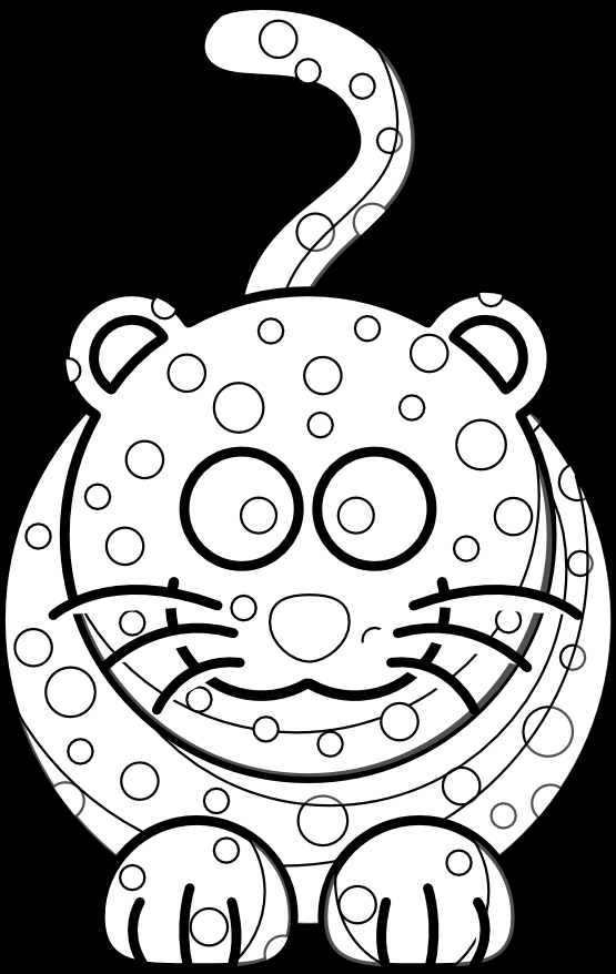 Coloriage d'un léopard se reposant dans son habitat naturel