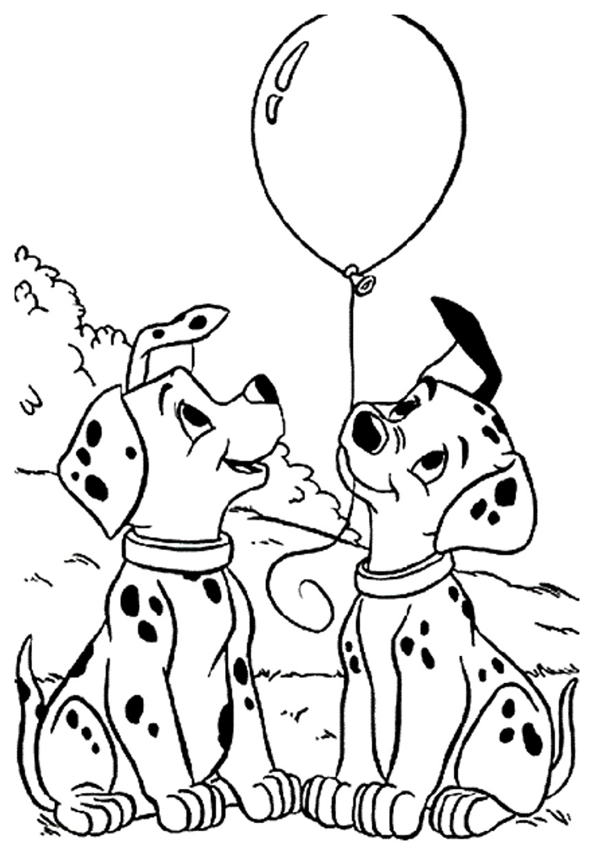 Les 101 Dalmatiens jouant dans un environnement urbain