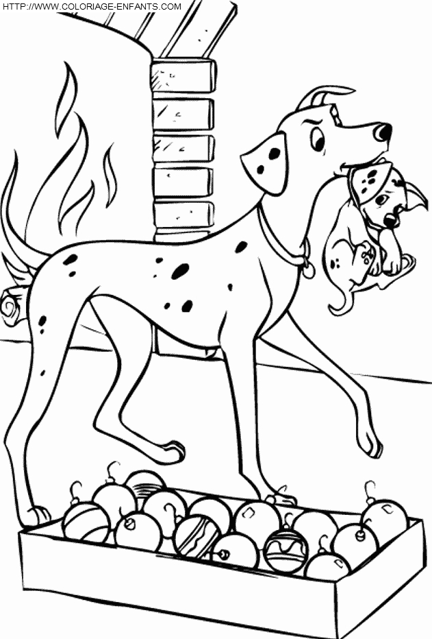 Les 101 Dalmatiens en pleine aventure dans un paysage urbain