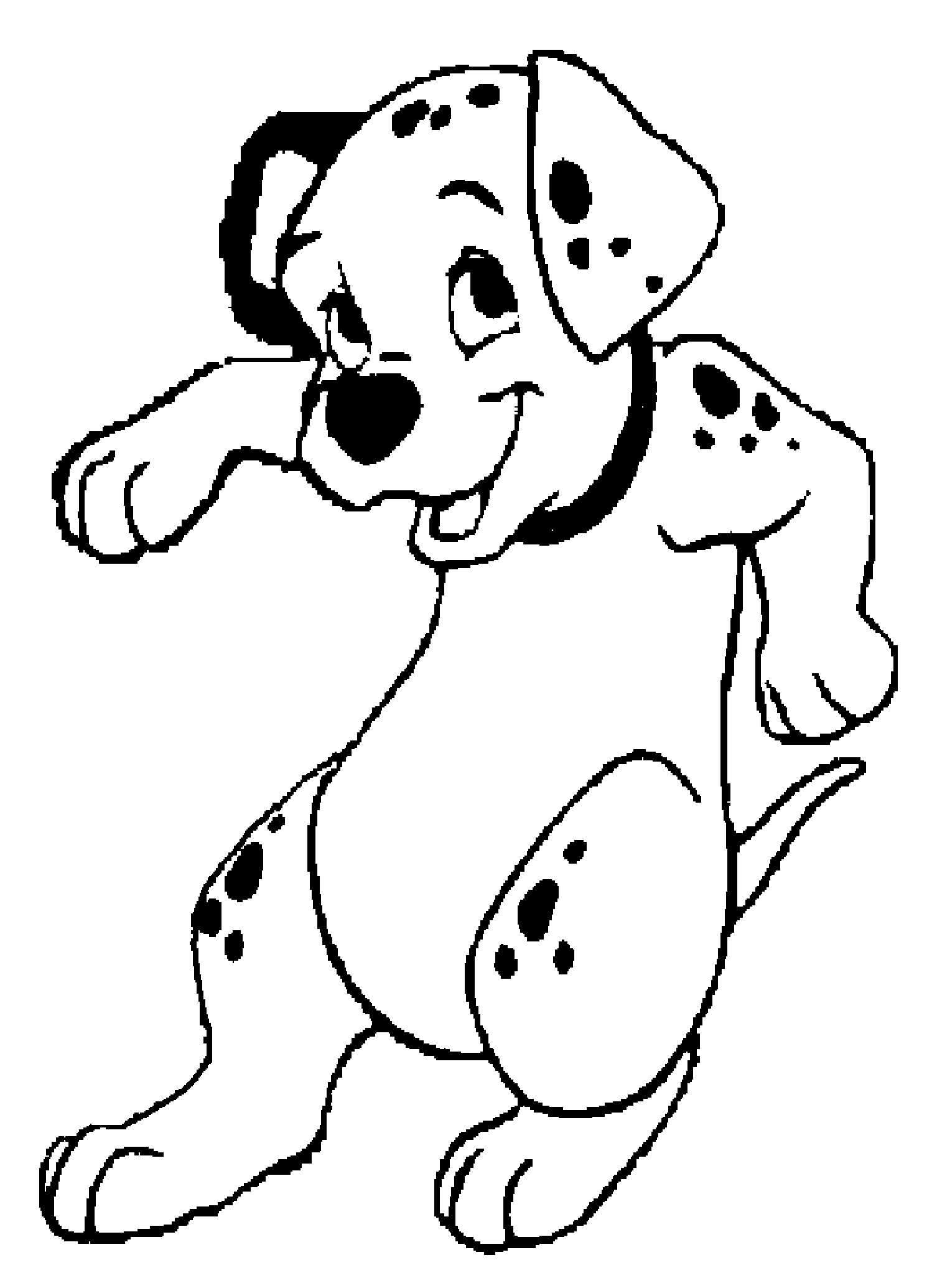 Les 101 Dalmatiens jouant dans un jardin