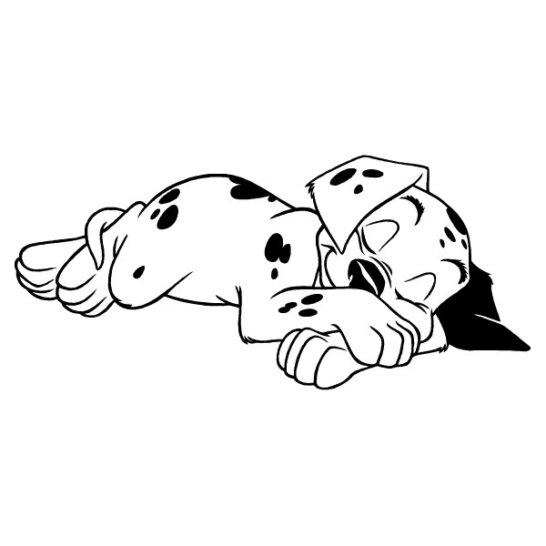 Coloriage des 101 Dalmatiens avec Pongo et Perdita dans leur environnement