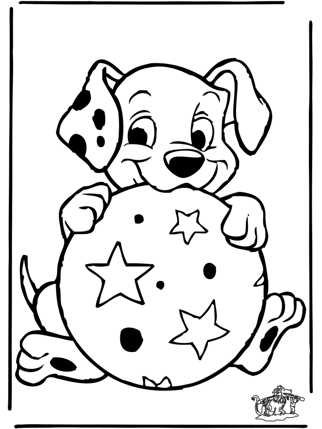 Les personnages des 101 Dalmatiens se reposent dans un jardin