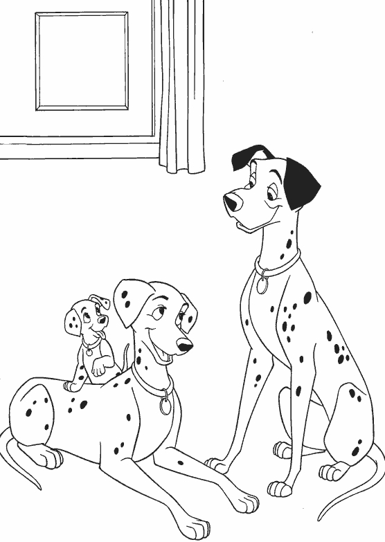 Les 101 Dalmatiens se reposent dans un jardin paisible