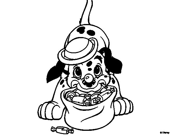 Les 101 Dalmatiens en plein jeu dans un jardin