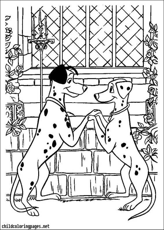 Les 101 Dalmatiens en pleine aventure au milieu d'un paysage urbain