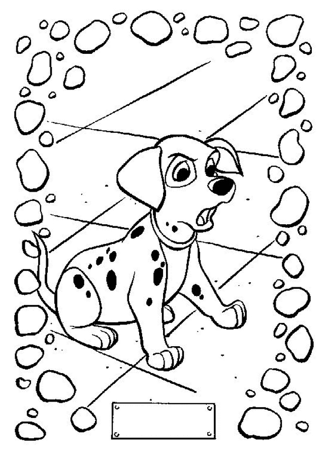 Coloriage des 101 Dalmatiens dans un cadre amusant