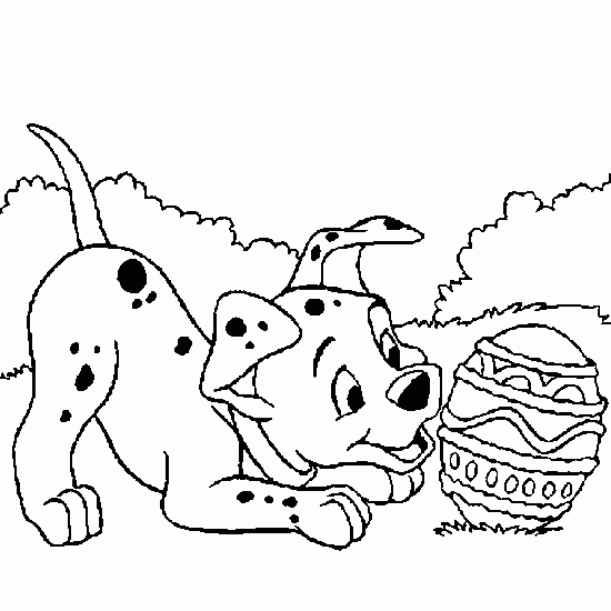 Les 101 Dalmatiens jouant dans un jardin ensoleillé