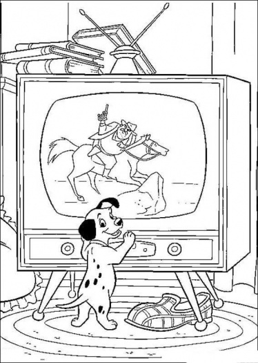 Les 101 Dalmatiens jouant dans un jardin ensoleillé