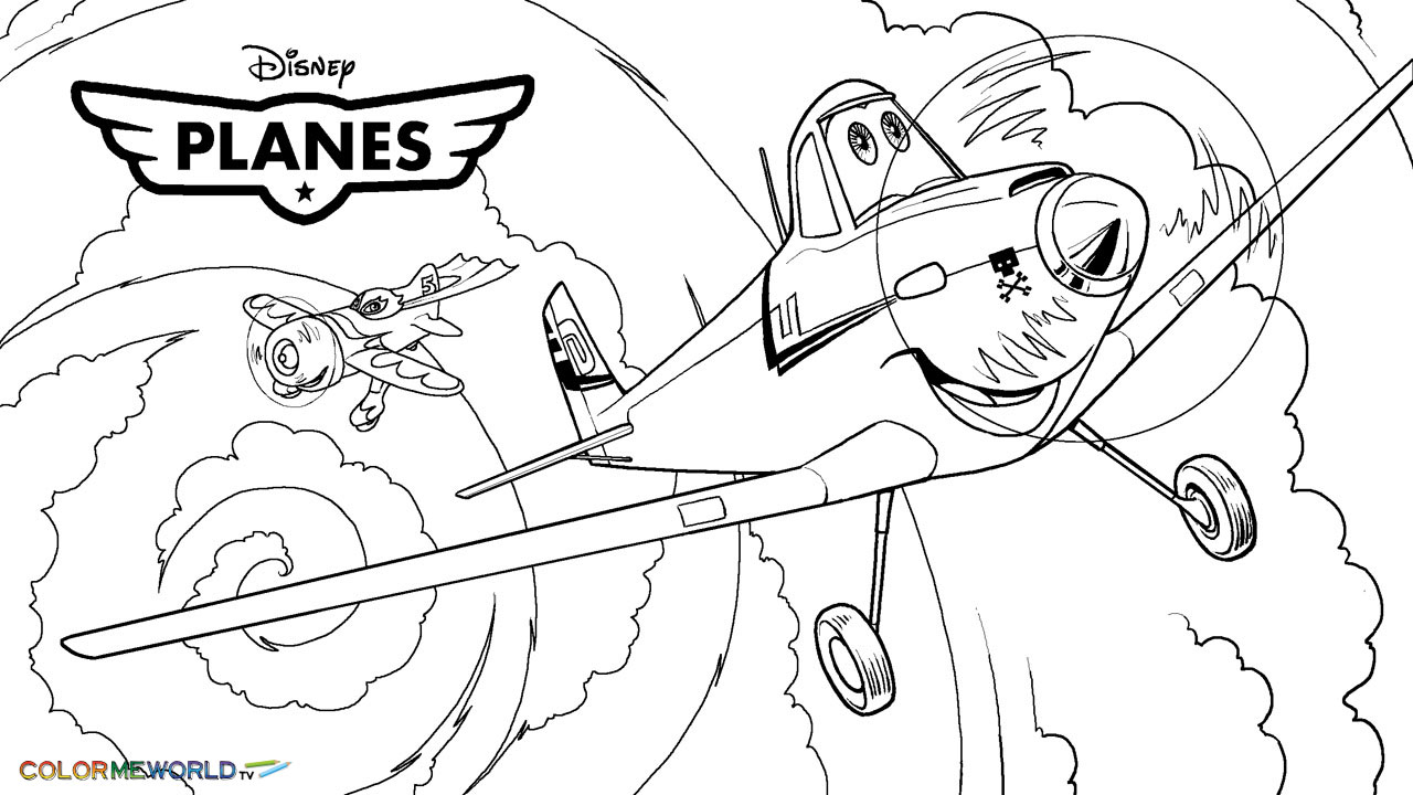 Coloriage d'avions en plein vol dans un ciel dégagé