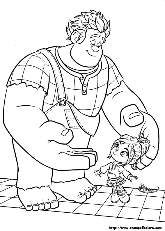 Ralph et Vanellope dans un monde pixelisé de course