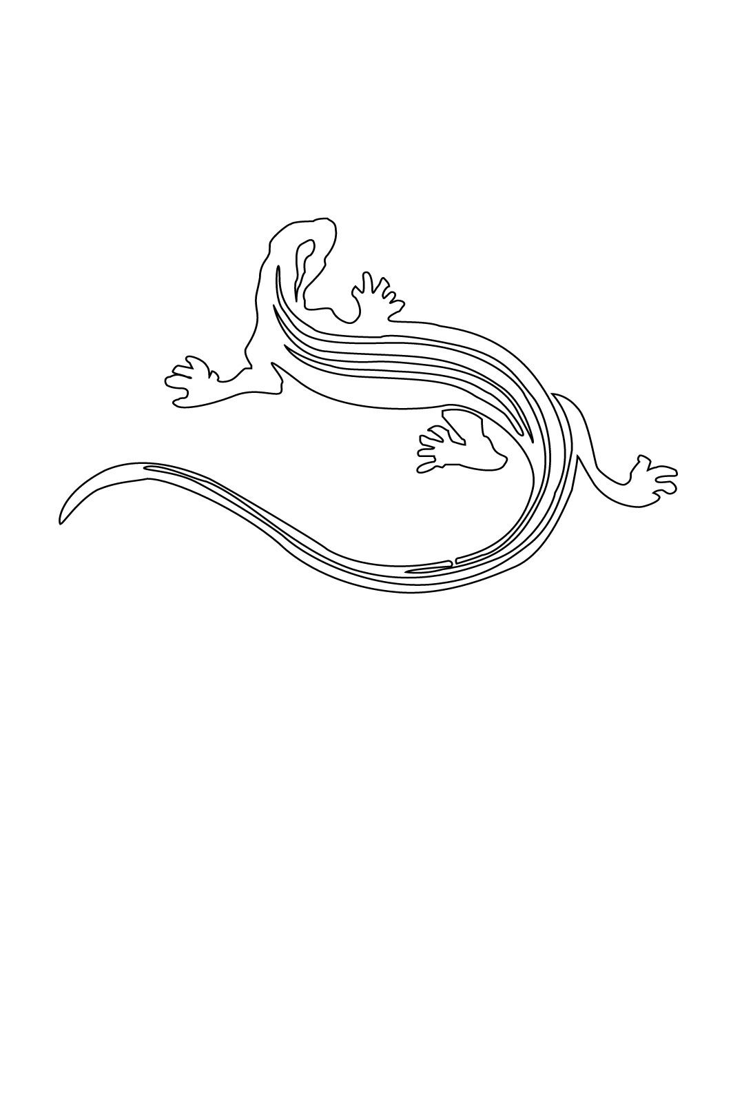 Coloriage de lézards sur un fond naturel