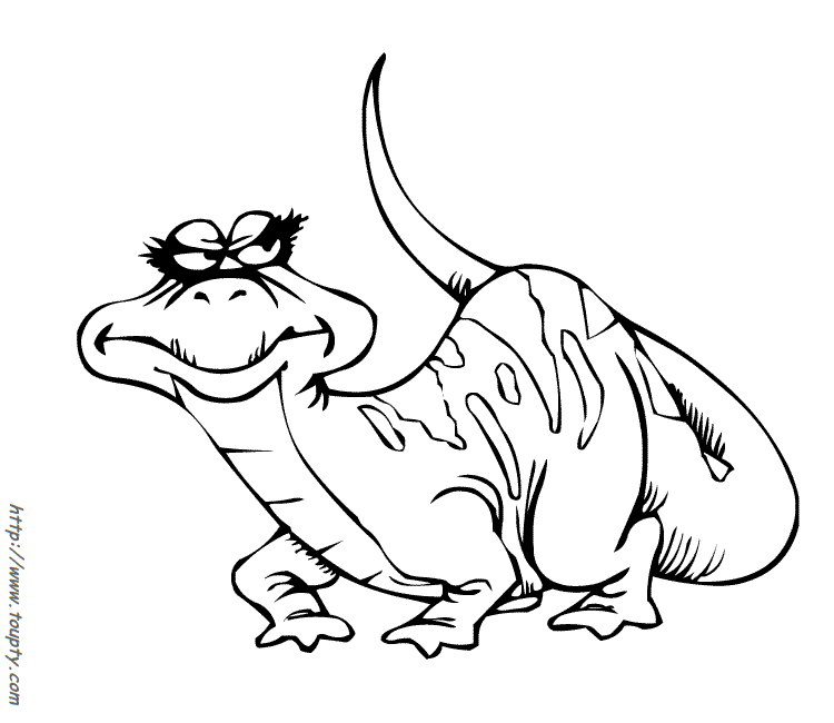 Coloriage de lézards sur un rocher en pleine nature