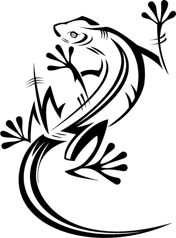 Coloriage de lézards sur une branche avec des feuilles