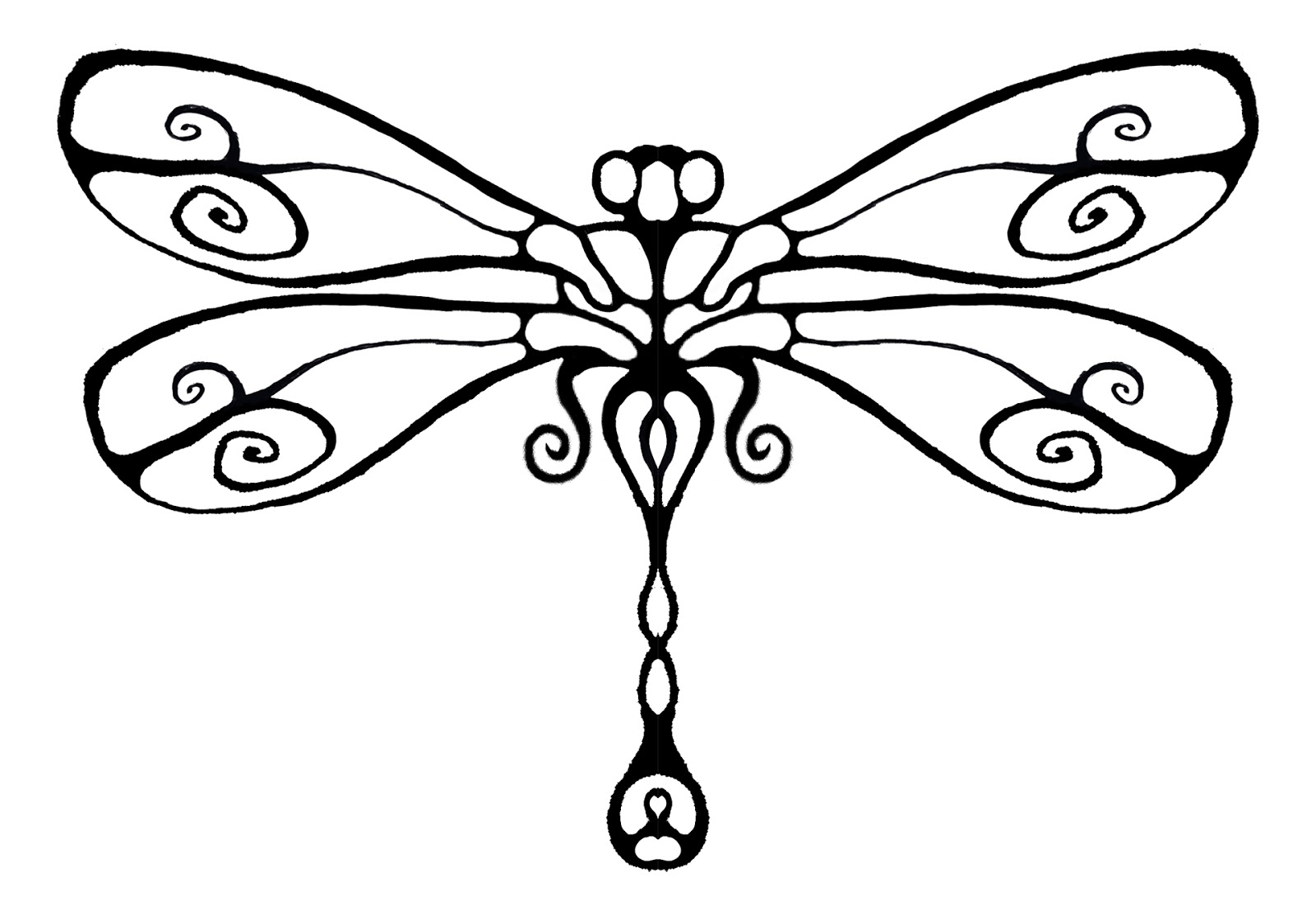 Libellule délicate sur un fond floral