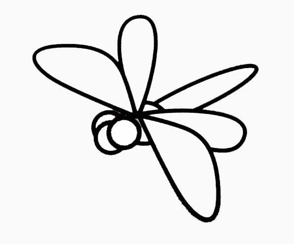 Coloriage d'une libellule posée sur une tige