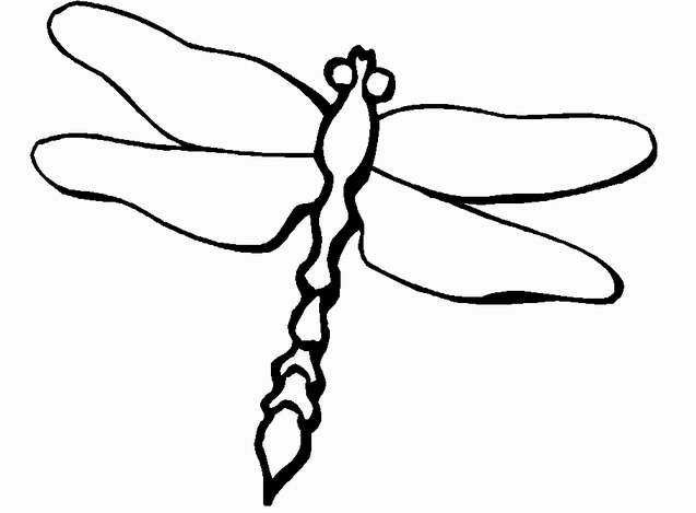 Coloriage d'une libellule en vol au-dessus d'un paysage floral