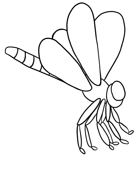 Libellule se posant délicatement sur une fleur