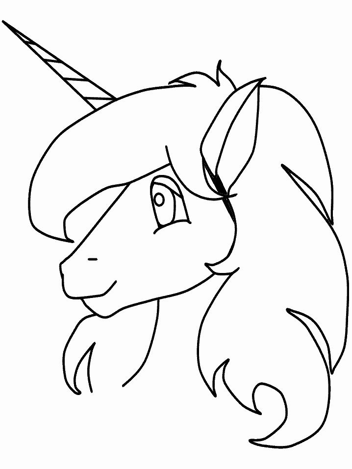 Un coloriage de licorne dans un paysage naturel