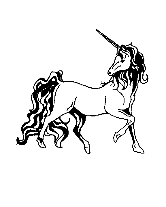 Licorne majestueuse évoluant dans un paysage féerique