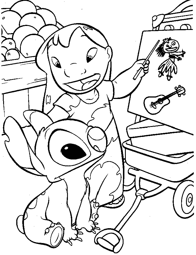 Lilo et Stitch en pleine aventure sur la plage