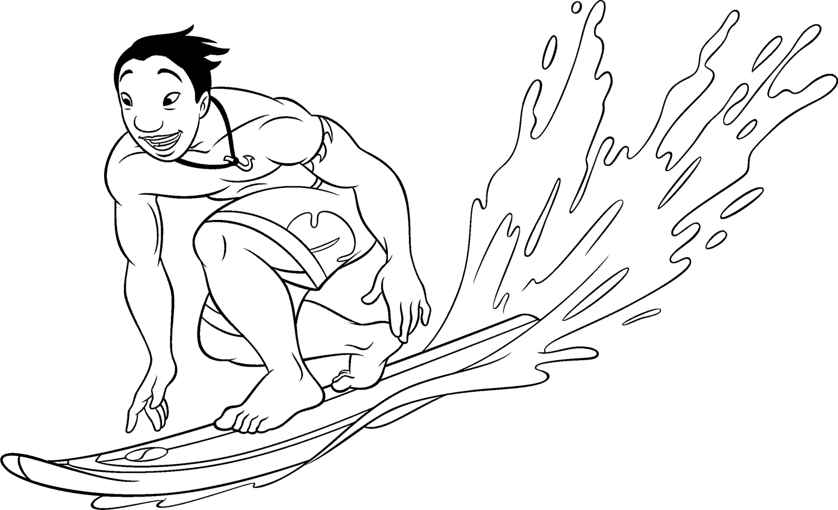 Lilo et Stitch en pleine aventure sur une plage hawaïenne