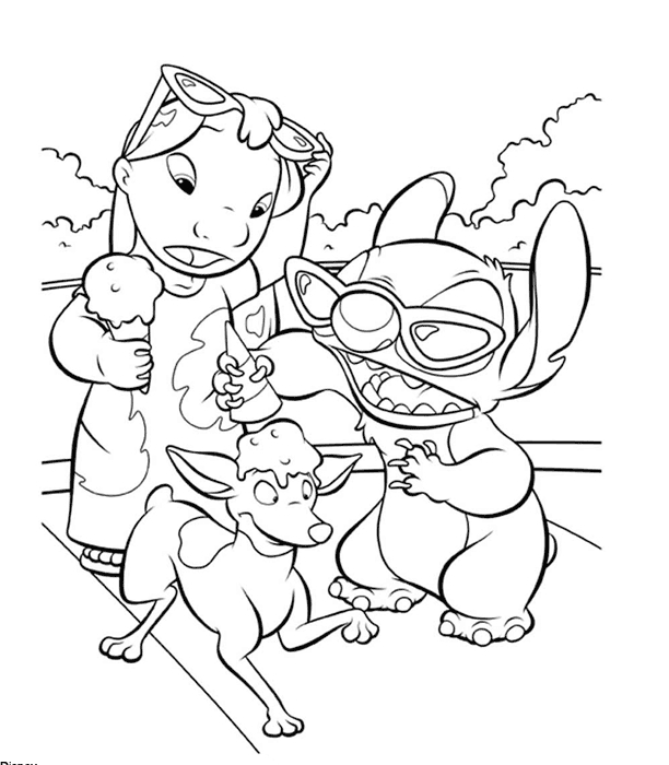 Lilo et Stitch en pleine aventure sur la plage