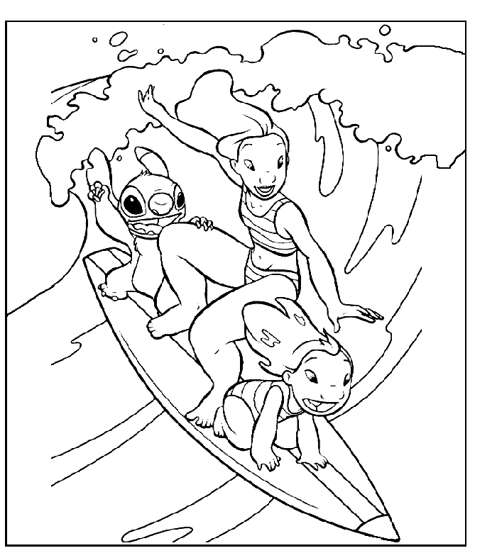 Lilo et Stitch en pleine aventure sur la plage
