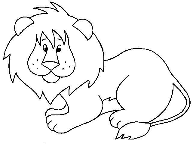 Coloriage d'un lion majestueux dans un décor naturel