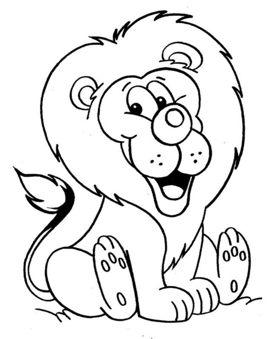 Un lion majestueux prêt à être colorié