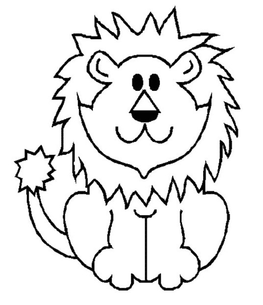 Coloriage d'un lion majestueux dans un décor naturel