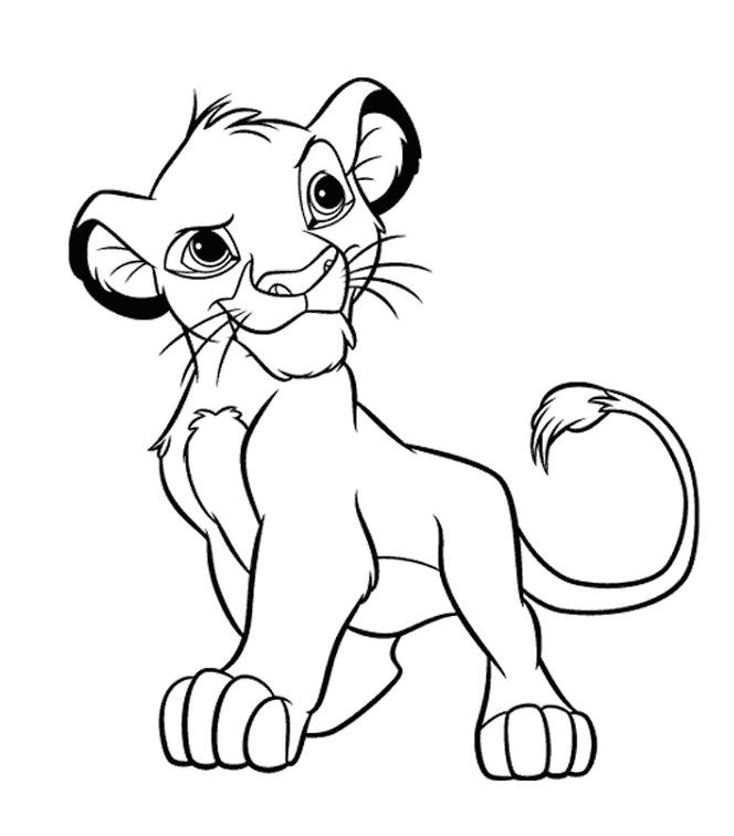 Coloriage d'un lion majestueux dans un décor de savane