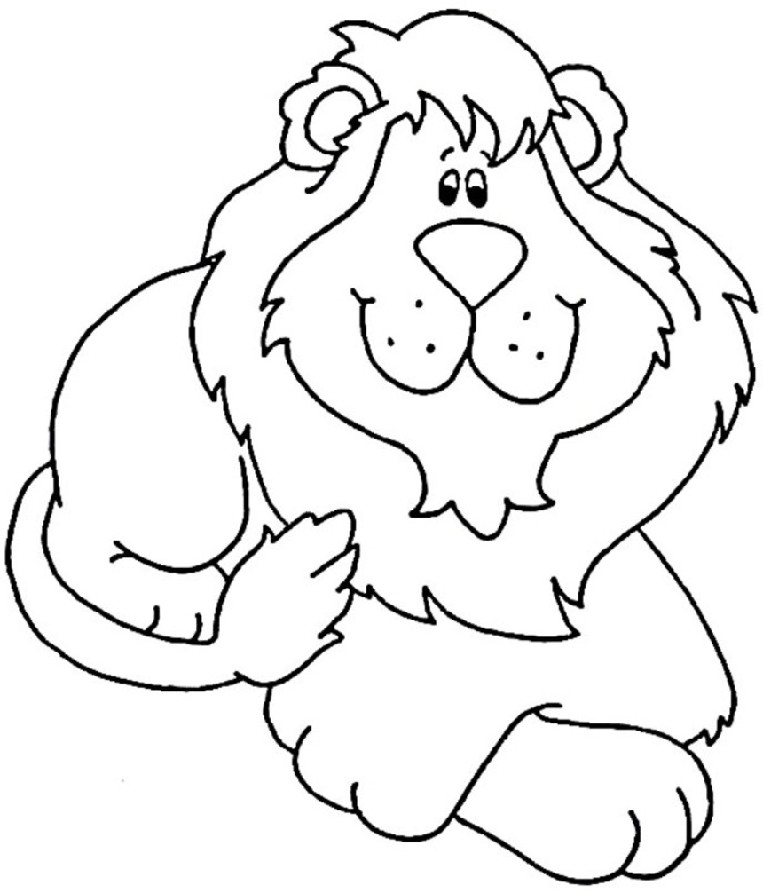 Coloriage d'un lion majestueux dans son habitat naturel
