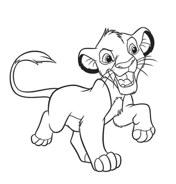 Coloriage d'un lion majestueux dans un environnement naturel