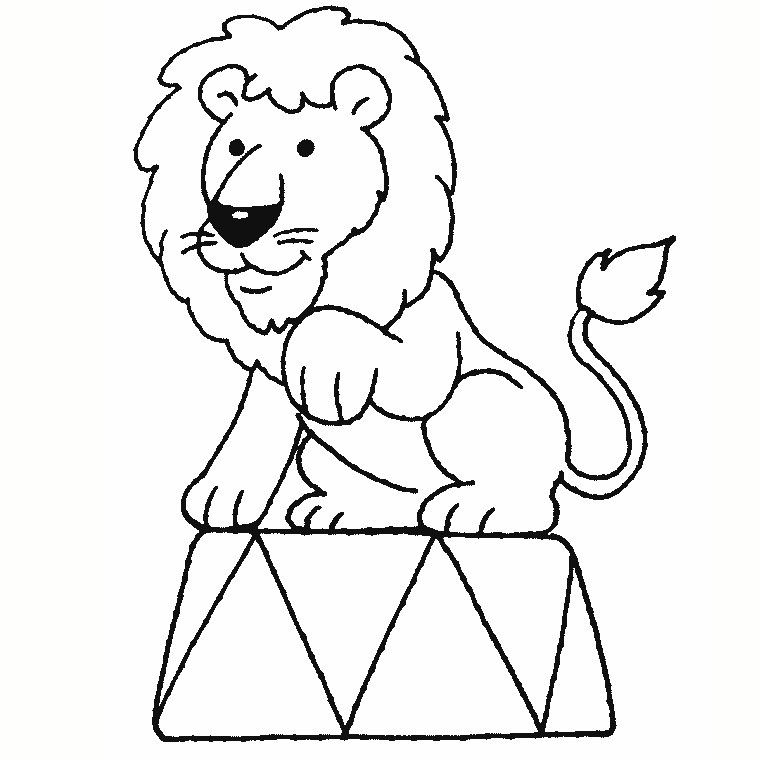 Coloriage d'un lion majestueux dans son environnement naturel