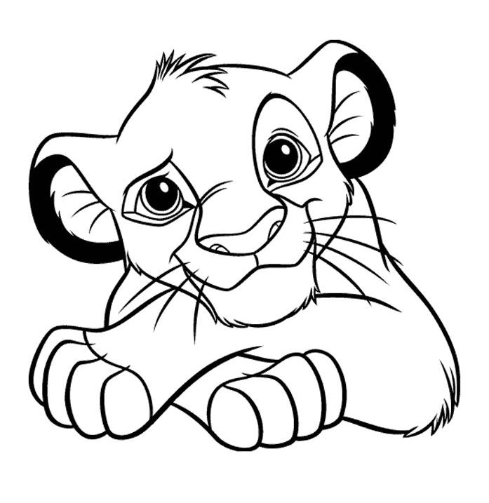Coloriage d'un lion majestueux sur fond de nature
