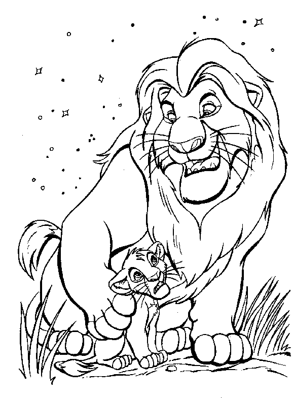 Coloriage d'un lion majestueux dans une posture fière
