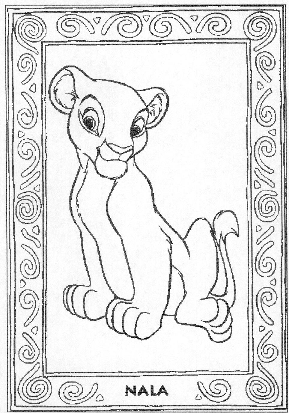 Coloriage d'un lion majestueux dans son environnement naturel Coloriage d'un lion majestueux dans son environnement naturel