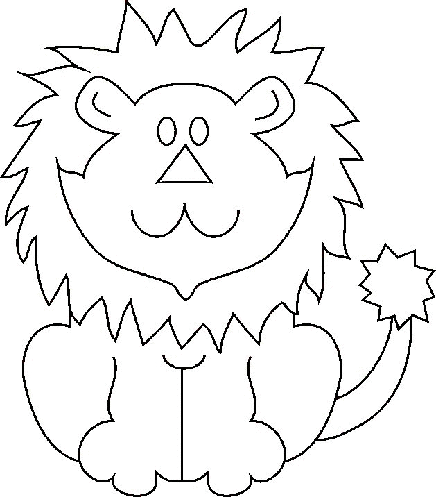 Coloriage d'un lion majestueux dans un environnement naturel