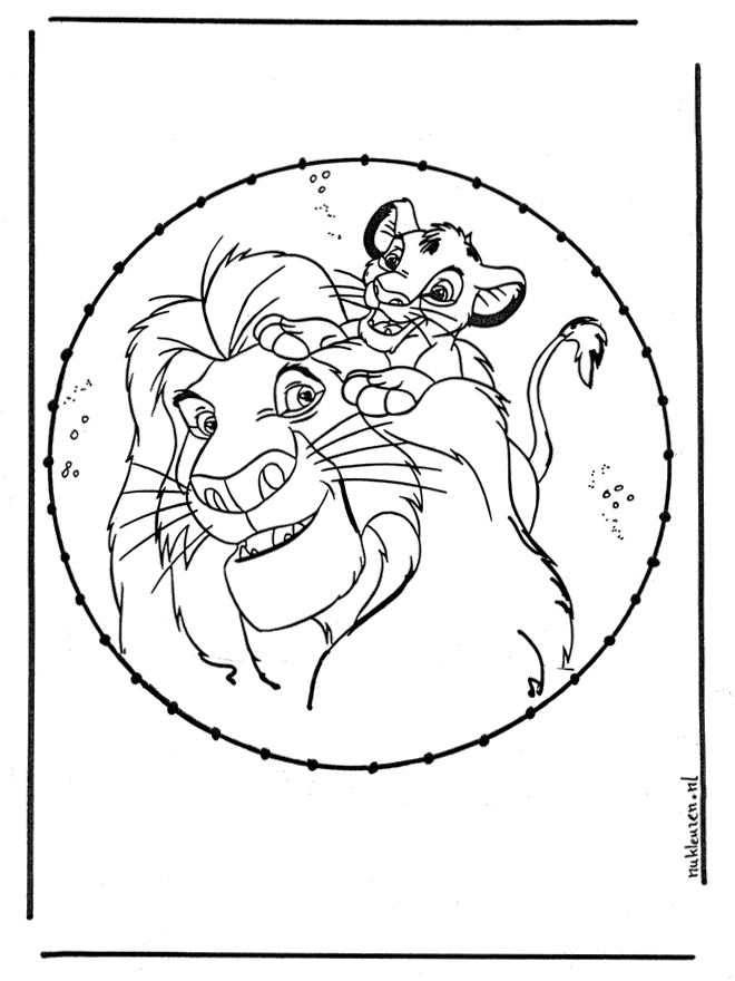Coloriage d'un lion majestueux dans une posture fière