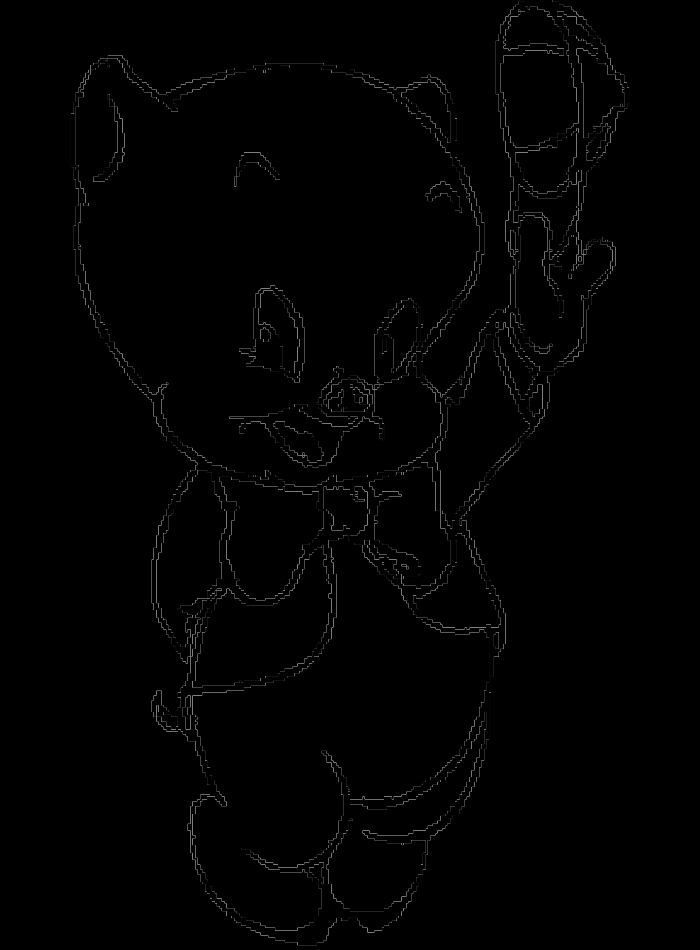 Coloriage de personnages de Looney Tunes dans une scène humoristique
