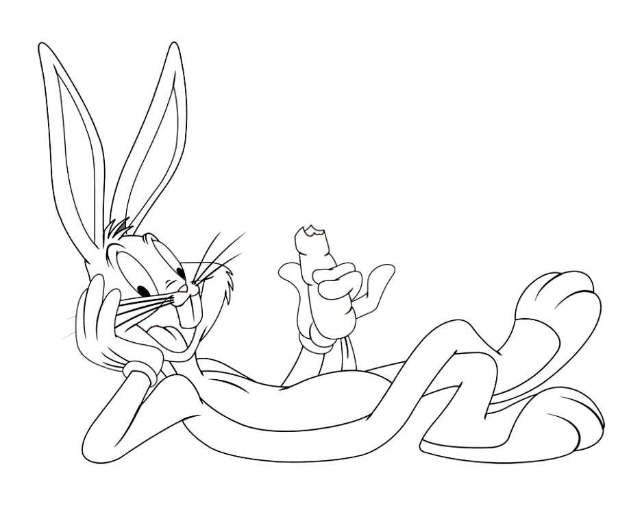 Coloriage de personnages de Looney Tunes en pleine action