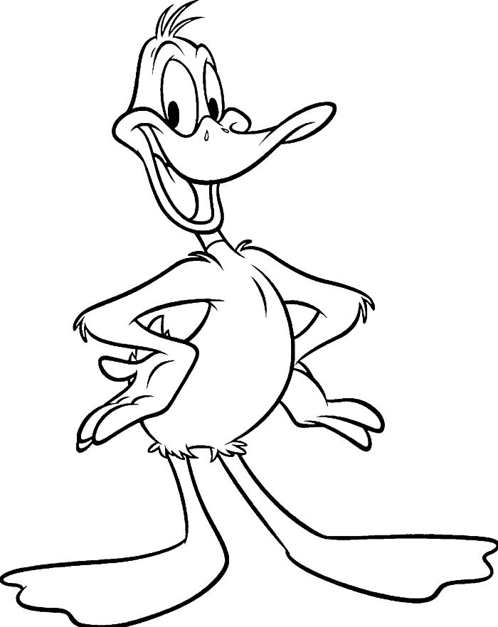 Coloriage des personnages de Looney Tunes en pleine aventure
