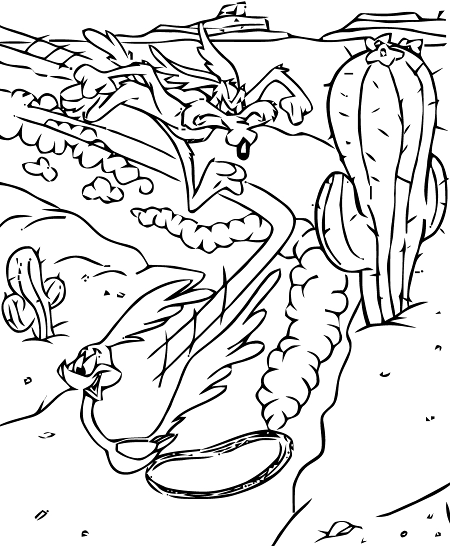 Coloriage de personnages emblématiques de Looney Tunes en pleine aventure